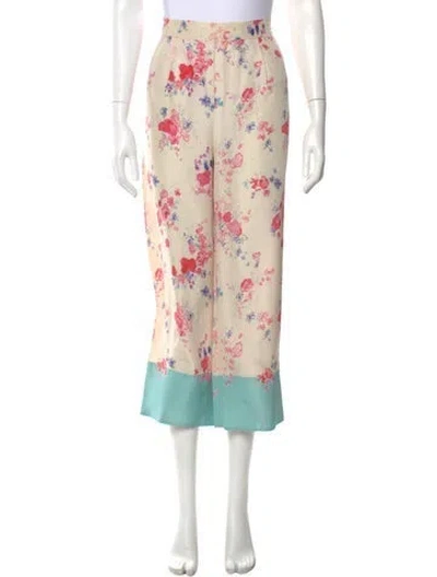 Pre-owned Vilshenko Silk Wide Leg Pants In Multicolor