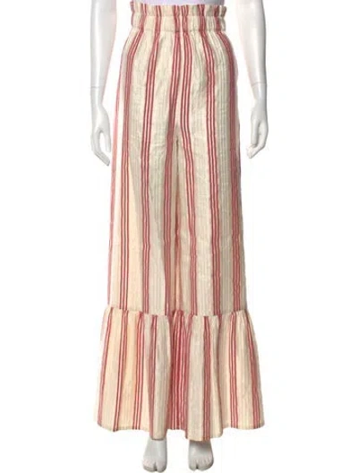 Pre-owned Vilshenko Striped Wide Leg Pants In Neutral