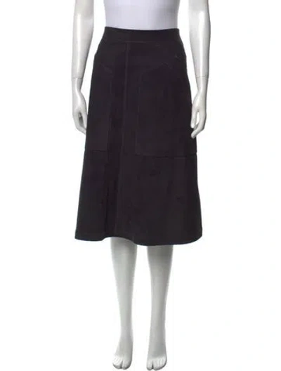 Pre-owned Vilshenko Virgin Wool Knee-length Skirt In Black