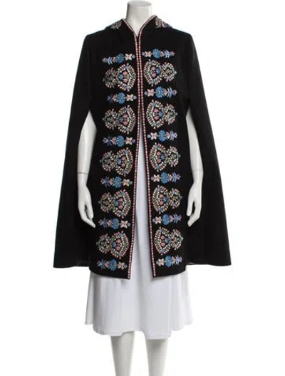 Pre-owned Vilshenko Virgin Wool Printed Coat In Black