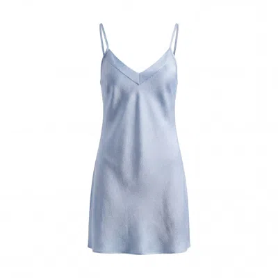 Vimissia Women's Bubble Silk Slip Dress In Sky Blue