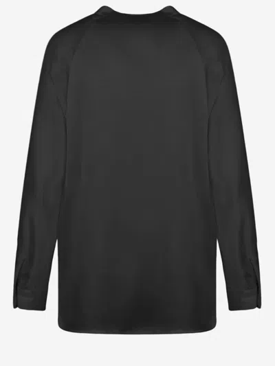 Vince 100% Silk Shirt In Blue