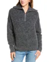 Vince 1/4-zip Alpaca-blend Sweater In Grey