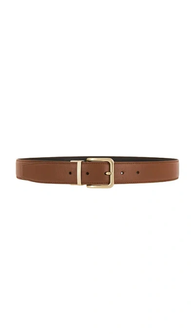 Vince 32mm Alex Reversible Stitched Belt In Brown