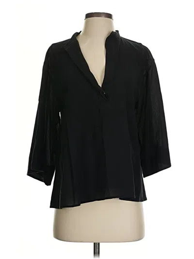 Pre-owned Vince 3/4 Sleeve Blouse In Black