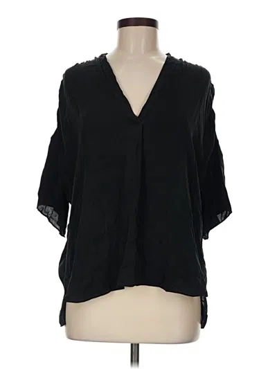 Pre-owned Vince 3/4 Sleeve Blouse In Black