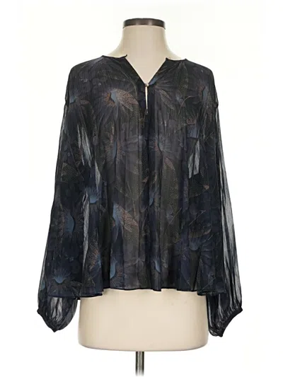 Pre-owned Vince 3/4 Sleeve Blouse In Black