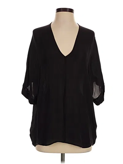 Pre-owned Vince 3/4 Sleeve Blouse In Black