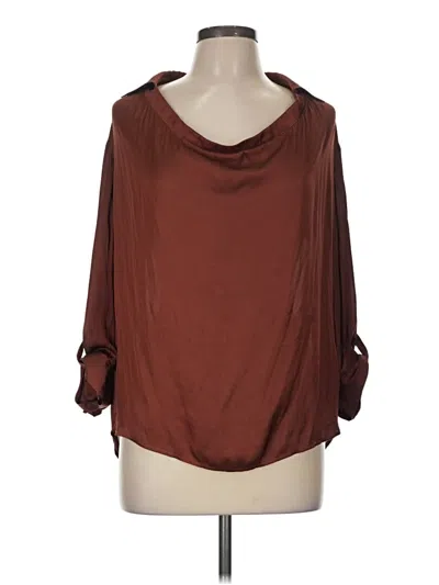 Pre-owned Vince 3/4 Sleeve Blouse In Brown
