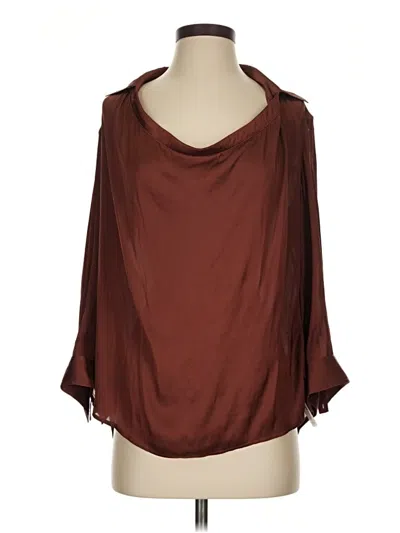Pre-owned Vince 3/4 Sleeve Blouse In Burgundy