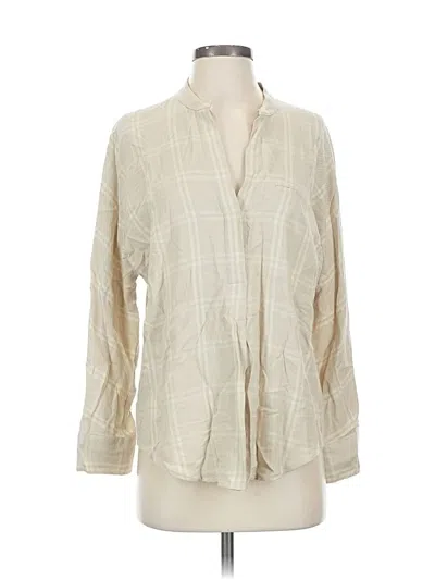 Pre-owned Vince 3/4 Sleeve Blouse In Ivory