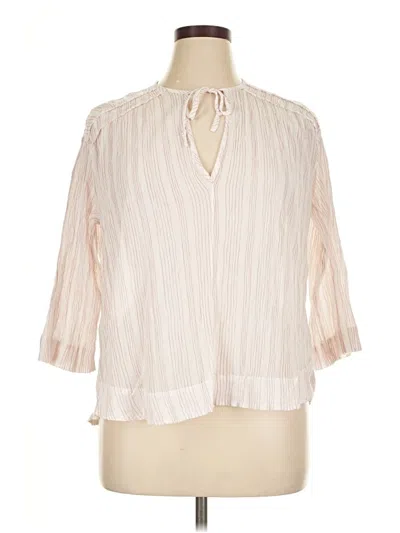 Pre-owned Vince 3/4 Sleeve Blouse In Ivory