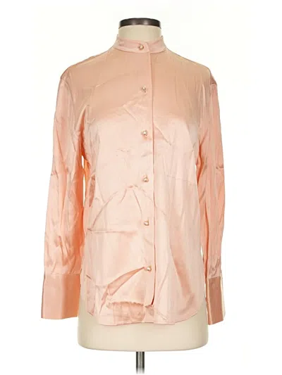 Pre-owned Vince 3/4 Sleeve Blouse In Orange
