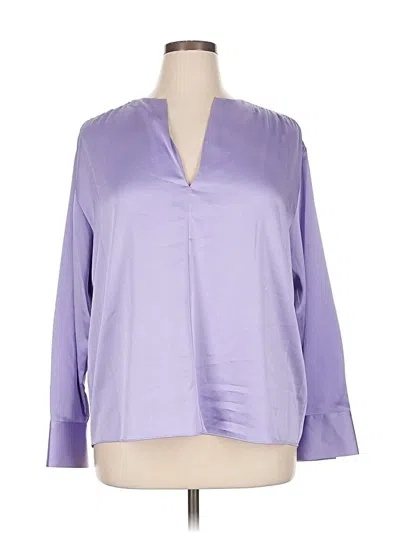 Pre-owned Vince 3/4 Sleeve Blouse In Purple