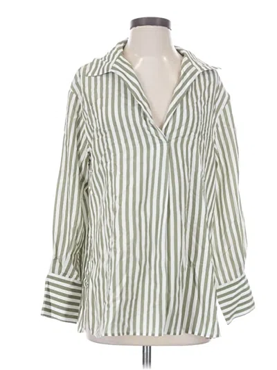Vince 3/4 Sleeve Button Down Shirt In Multi