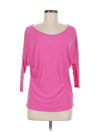 Pre-owned Vince 3/4 Sleeve T-shirt In Pink