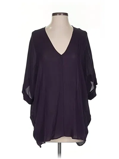 Pre-owned Vince 3/4 Sleeve T-shirt In Purple