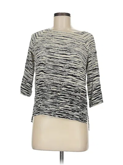 Pre-owned Vince 3/4 Sleeve Top Gray Boatneck Tops