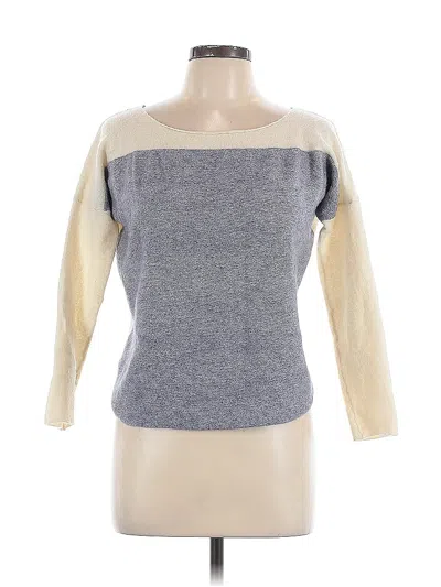 Pre-owned Vince 3/4 Sleeve Top Gray Boatneck Tops