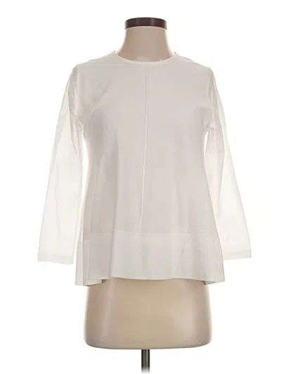 Vince 3/4 Sleeve Top Ivory Mock Neckline Tops