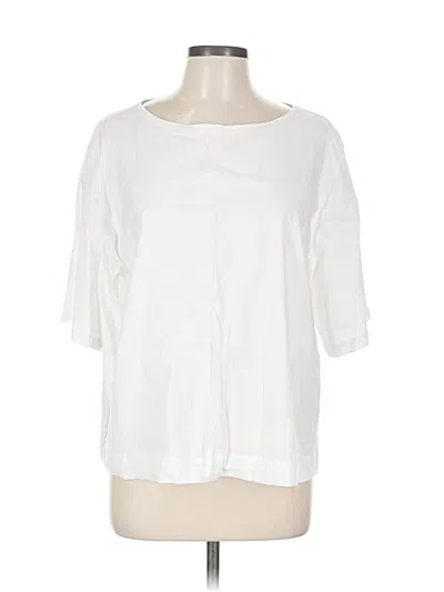 Pre-owned Vince 3/4 Sleeve Top White Boatneck Tops