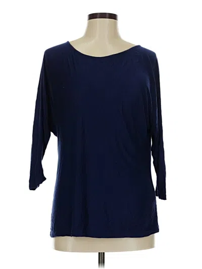Pre-owned Vince 3/4 Sleeve T-shirt In Blue