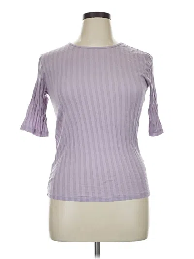 Pre-owned Vince 3/4 Sleeve T-shirt In Purple