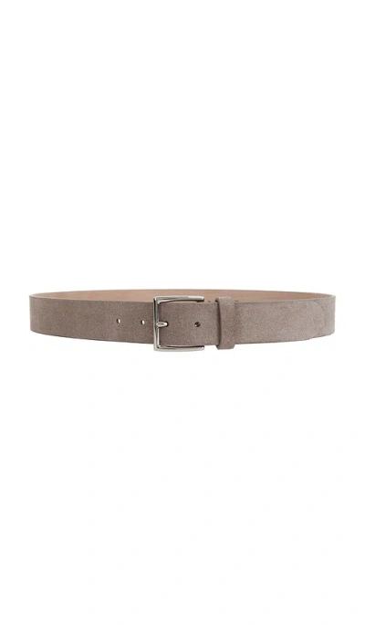 Vince 35mm Flat Suede Belt In Brown