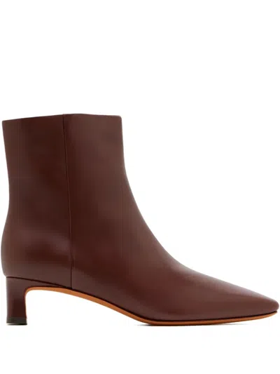 Vince 40mm Harlan Square Heel Ankle Boots In Brown