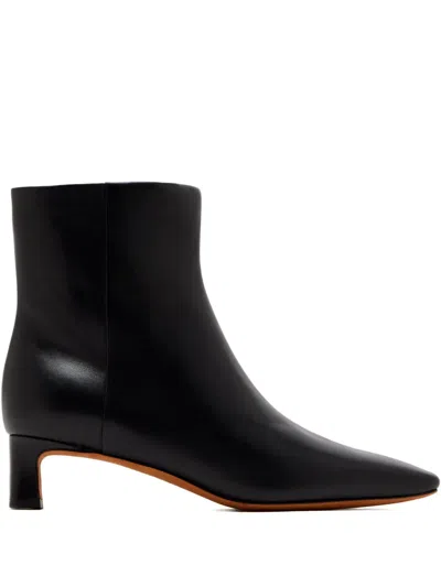 VINCE 40MM HARLAN SQUARE-TOE LEATHER ANKLE BOOTS