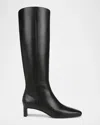 Vince 45mm Lilith Leather Wide Calf Knee-high Boots In Black