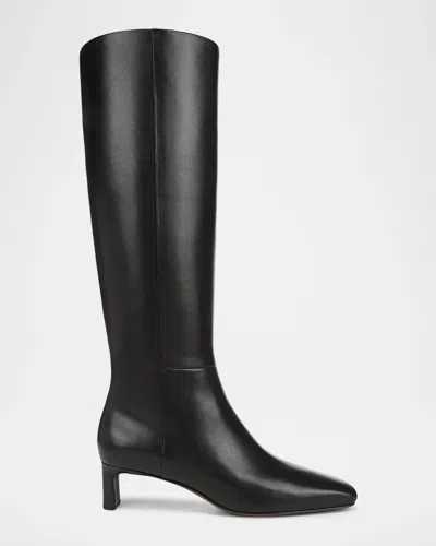 Vince 45mm Lilith Leather Wide Calf Knee-high Boots In Black