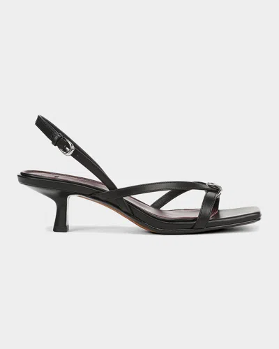 Vince 45mm Tali Leather Slingback Sandals In Black
