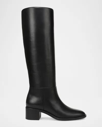 Vince 50mm Pace Leather Knee-high Boots In Black