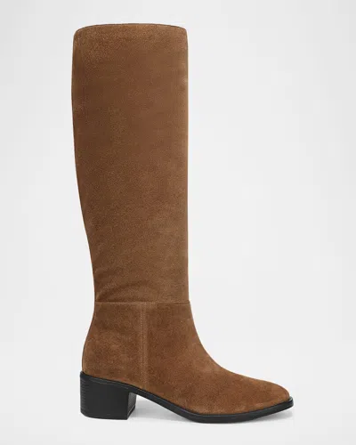 VINCE 50MM PACE SUEDE WIDE CALF KNEE-HIGH BOOTS
