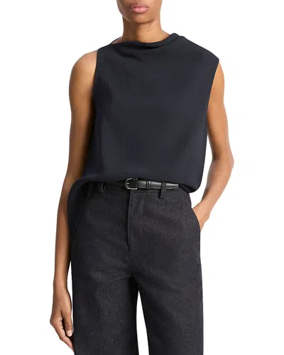Vince A Line Asymmetric Top In Blue