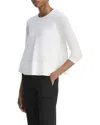 Vince A-line Crewneck Top In White