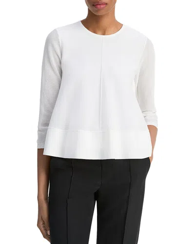 Vince A Line Knit Top In White