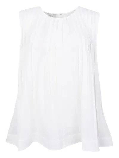VINCE A-LINE PLEATED TOP