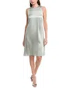 Vince Satin A-line Dress In Green