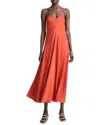 Vince A-line Slip Dress In Orange