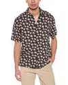 Vince Abstract Daisies Shirt In Black