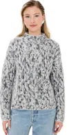Vince Textured Merino Wool Blend Sweater In Grey Onyx
