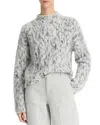 Vince Textured Merino Wool Blend Sweater In Grey Onyx