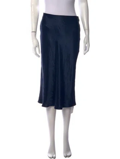 Pre-owned Vince Acetate Midi Length Skirt In Blue