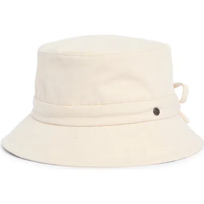 Vince Adjustable Tie Cotton Canvas Bucket Hat In Neutral
