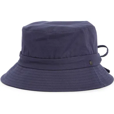 Vince Adjustable Tie Cotton Canvas Bucket Hat In Purple