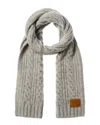 Vince Airspun Cable Wool-blend Scarf In Grey