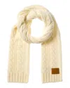 Vince Airspun Cable Wool-blend Scarf In White