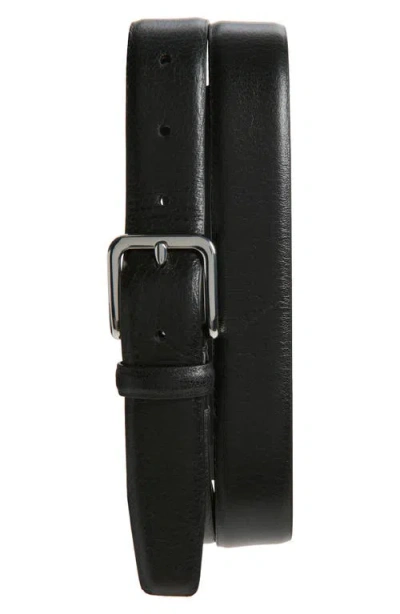 Vince Alex Leather Belt In Black